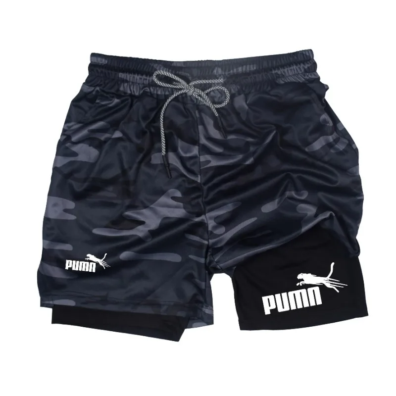 Compression Shorts Athletes - Summer Breathable Two-in-one Double-layer Shorts Men's
