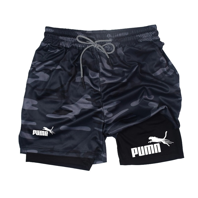 Compression Shorts Athletes - Men's Summer Breathable Double-layer Elastic Compression