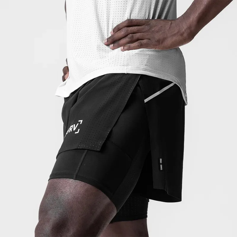 Men's 2in1 Running Shorts Quic - Compression Shorts Athletes 评论和价格