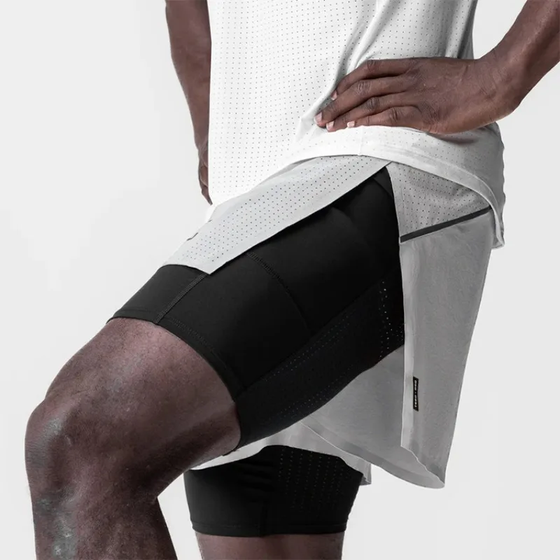 Men's 2in1 Running Shorts Quic - Compression Shorts Athletes 评论和价格