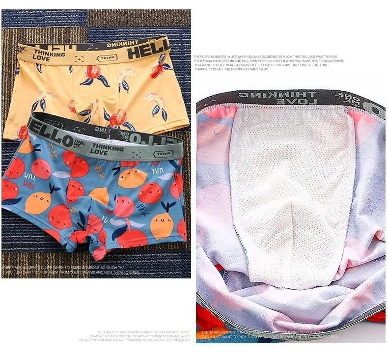 1/2/4 PCS Men's Printed Sports - Boxer Brief Pack Cotton 评论和价格