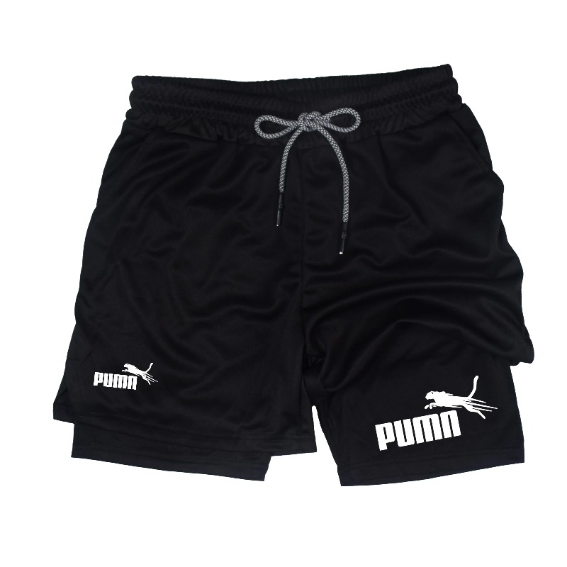 Men's Summer Breathable Double - Compression Shorts Athletes 评论和价格