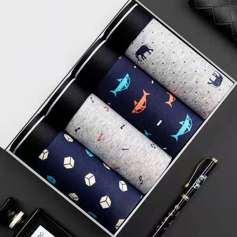 4Pcs/Lot Boxer Shorts Men Unde - Boxer Brief Pack Cotton 评论和价格