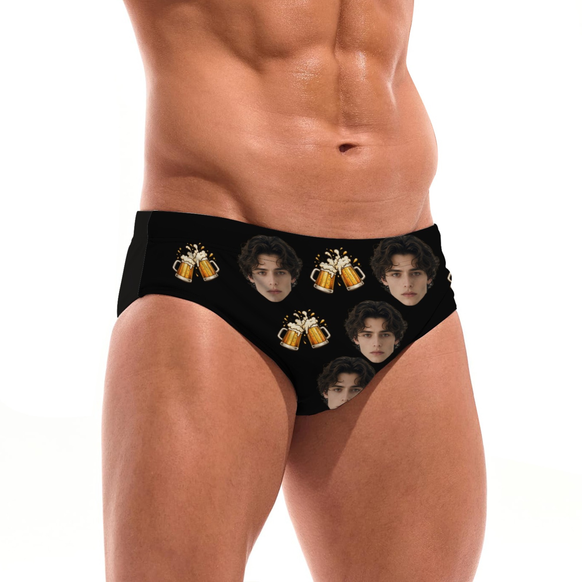 Personalized Face Photo Beer P - Trunk Breathable Men 评论和价格